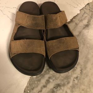 ECCO Suede Slip On Sandals